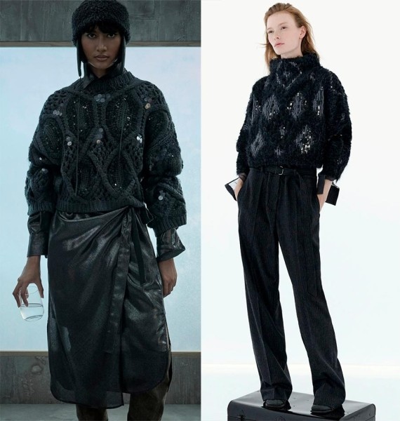 Уютная женская одежда осень-зима 2022-2023 Brunello Cucinelli