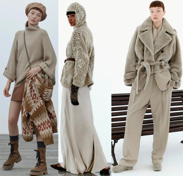 Уютная женская одежда осень-зима 2022-2023 Brunello Cucinelli