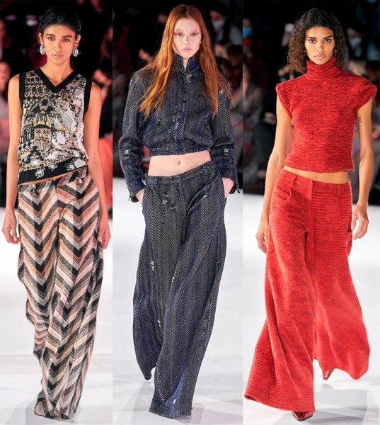 Модные широкие длинные брюки: идеи и фото с подиума Модные широкие длинные брюки: идеи и фото с подиума