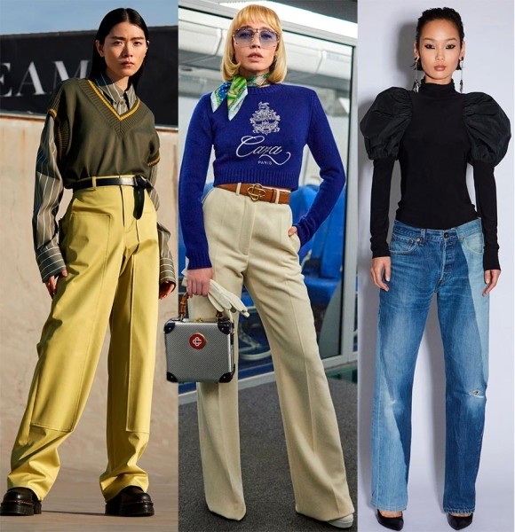 Модные широкие длинные брюки: идеи и фото с подиума Модные широкие длинные брюки: идеи и фото с подиума