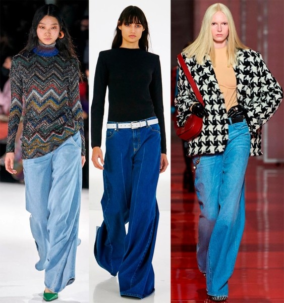 Модные широкие длинные брюки: идеи и фото с подиума Модные широкие длинные брюки: идеи и фото с подиума