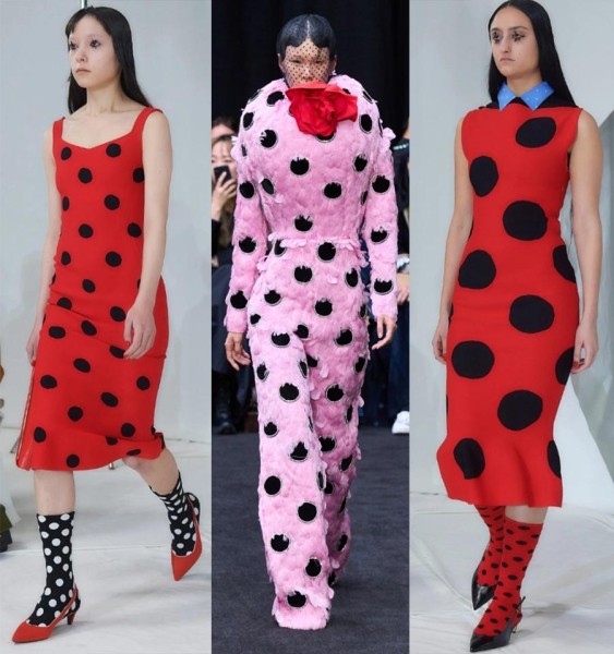 Красный цвет в одежде на модных показах 2023