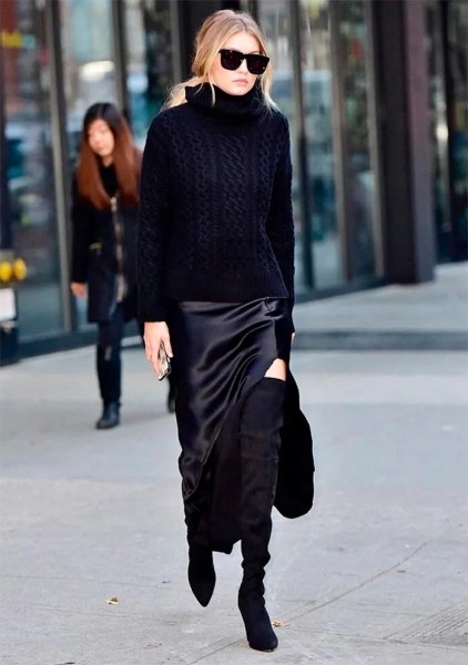 Гардероб, полностью из черных вещей: как разнообразить и выглядеть стильно?