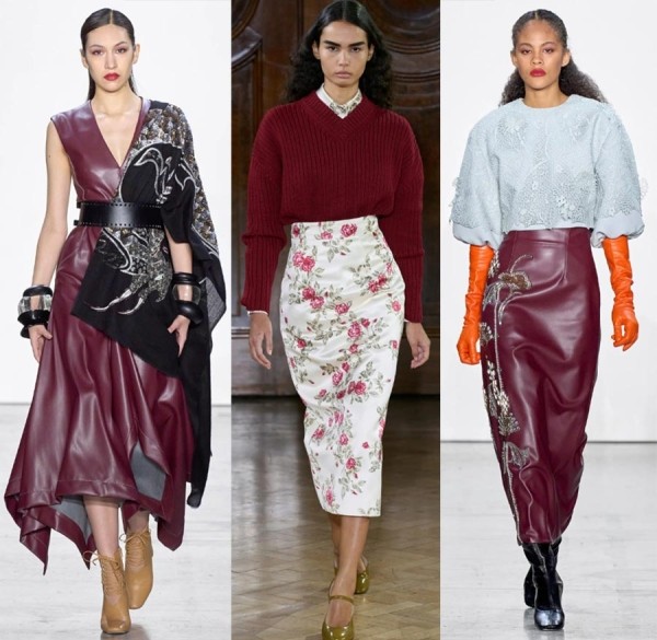 Красный цвет в одежде на модных показах 2023