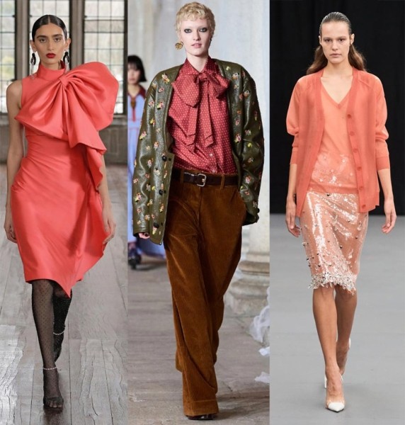 Красный цвет в одежде на модных показах 2023