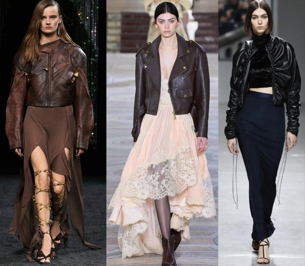 35 кожаных трендов в женской одежде 2023