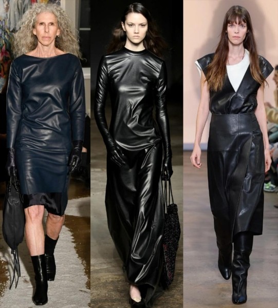 35 кожаных трендов в женской одежде 2023