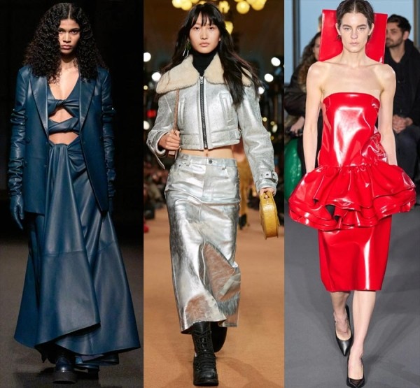 35 кожаных трендов в женской одежде 2023