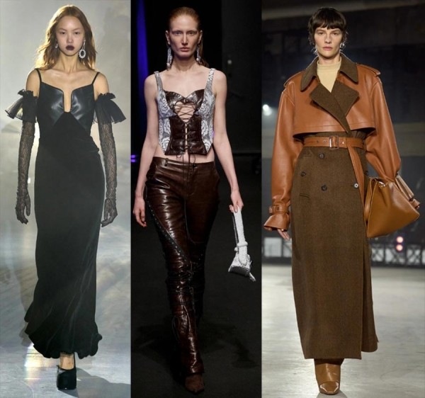 35 кожаных трендов в женской одежде 2023