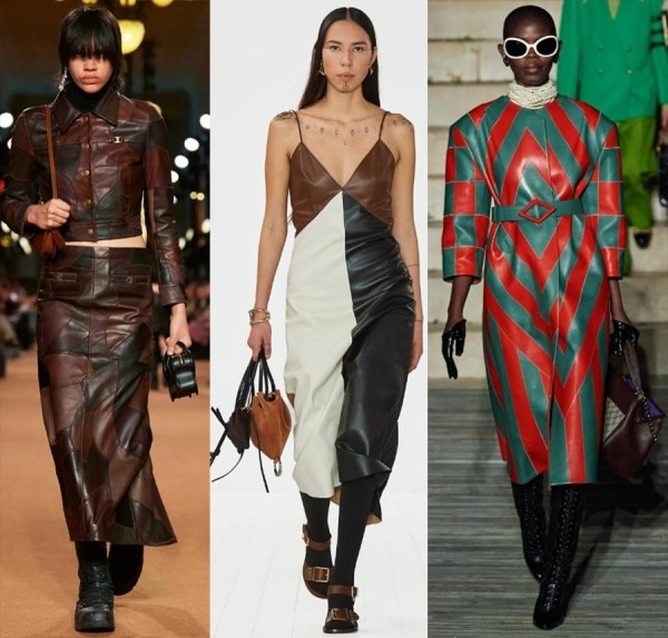 35 кожаных трендов в женской одежде 2023