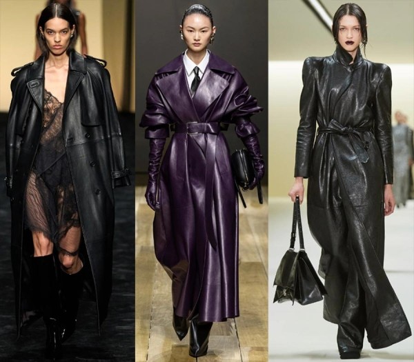 35 кожаных трендов в женской одежде 2023