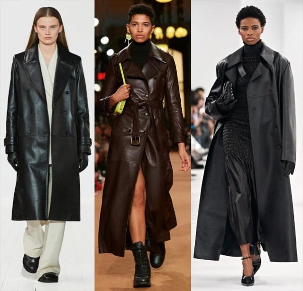 35 кожаных трендов в женской одежде 2023