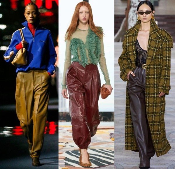 35 кожаных трендов в женской одежде 2023