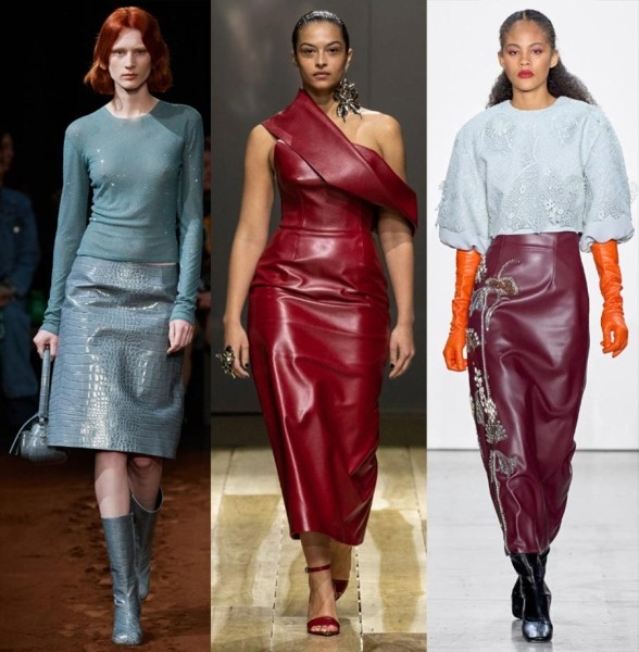 35 кожаных трендов в женской одежде 2023