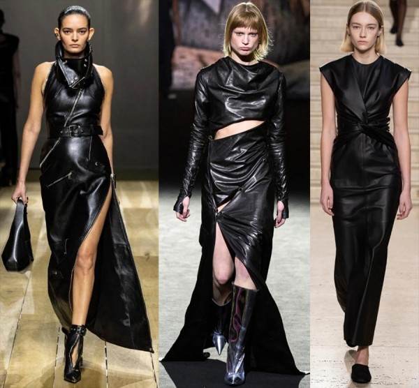 35 кожаных трендов в женской одежде 2023