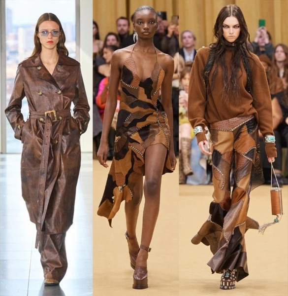 35 кожаных трендов в женской одежде 2023
