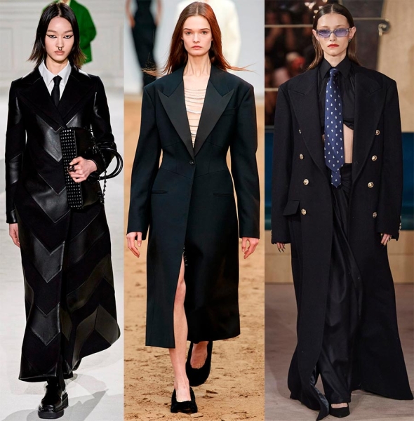 Черное пальто: актуальные фасоны и тренды сезона