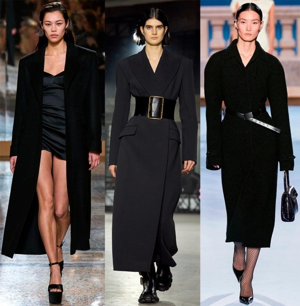 Черное пальто: актуальные фасоны и тренды сезона