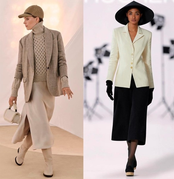 Модный костюм с юбкой и жакетом 2024 Модный костюм с юбкой и жакетом 2024