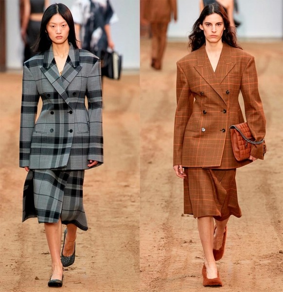 Модный костюм с юбкой и жакетом 2024 Модный костюм с юбкой и жакетом 2024