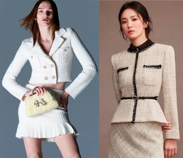 Модный костюм с юбкой и жакетом 2024 Модный костюм с юбкой и жакетом 2024