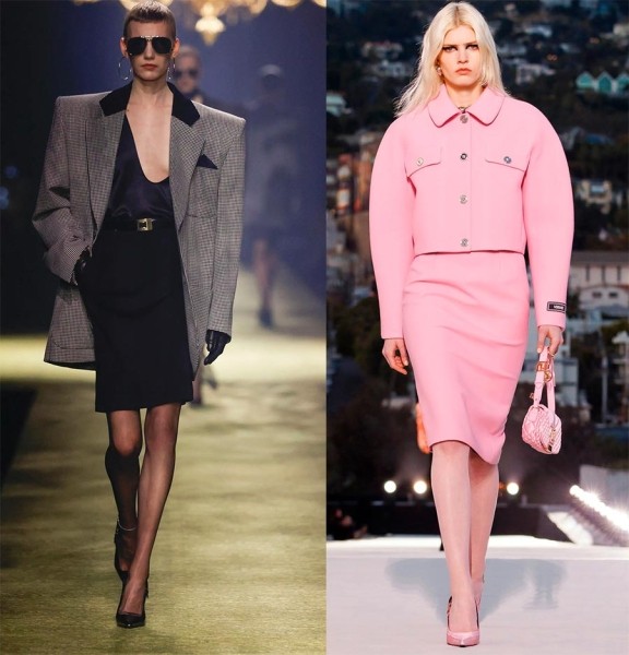 Модный костюм с юбкой и жакетом 2024 Модный костюм с юбкой и жакетом 2024