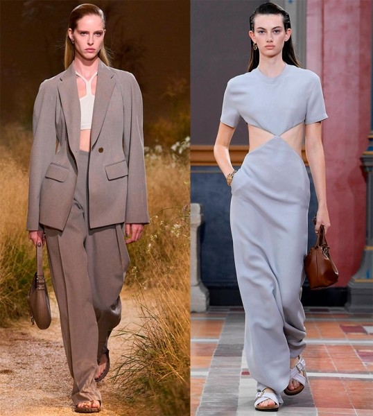 Основные цвета коллекций сезона весна-лето 2024: красный, белый, серый