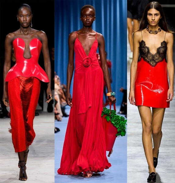 Основные цвета коллекций сезона весна-лето 2024: красный, белый, серый