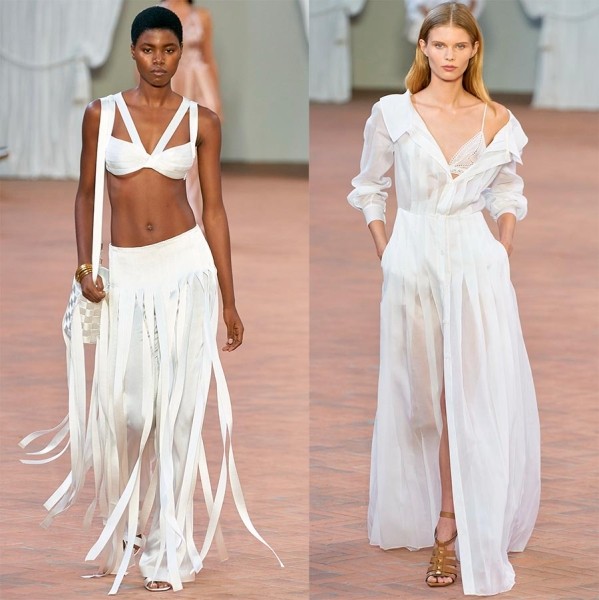 Основные цвета коллекций сезона весна-лето 2024: красный, белый, серый