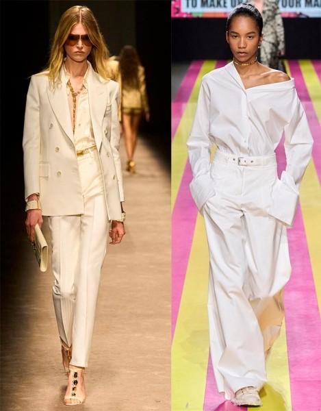 Основные цвета коллекций сезона весна-лето 2024: красный, белый, серый