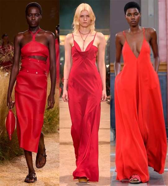 Основные цвета коллекций сезона весна-лето 2024: красный, белый, серый