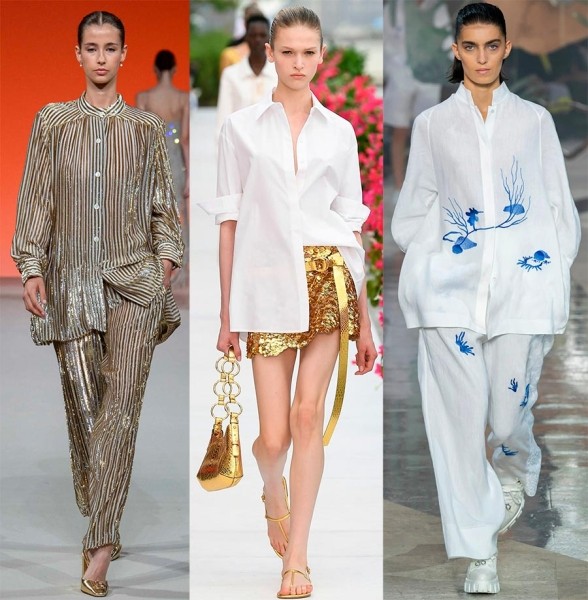 Модные женские рубашки и платья-рубашки 2024