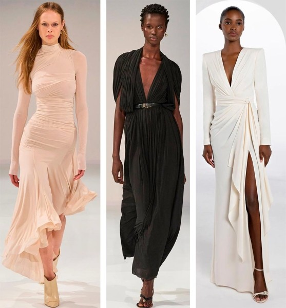 Трендовые платья и другая одежда с драпировкой: модная тенденция Трендовые платья и другая одежда с драпировкой: модная тенденция