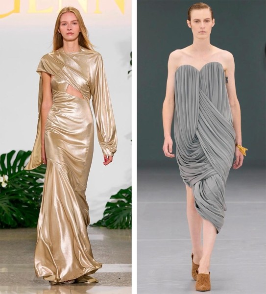 Трендовые платья и другая одежда с драпировкой: модная тенденция Трендовые платья и другая одежда с драпировкой: модная тенденция