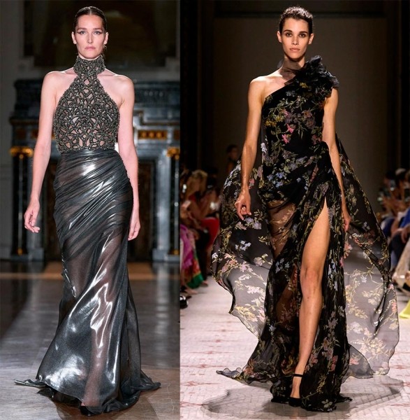 Вечерние и коктейльные платья Haute couture из актуальных коллекций сезона