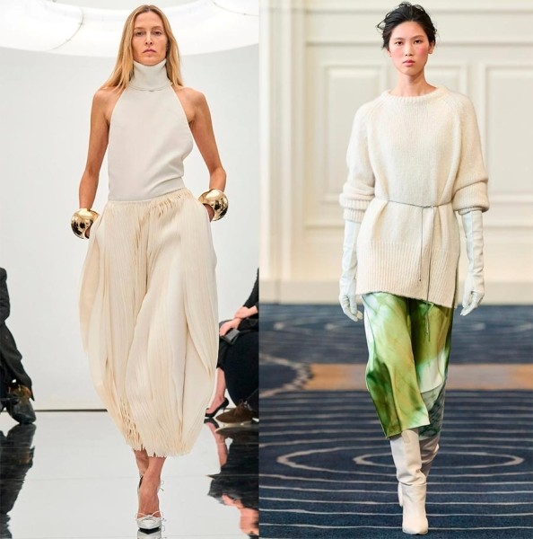 Красивые и модные образы в белом цвете оттенка Ivory