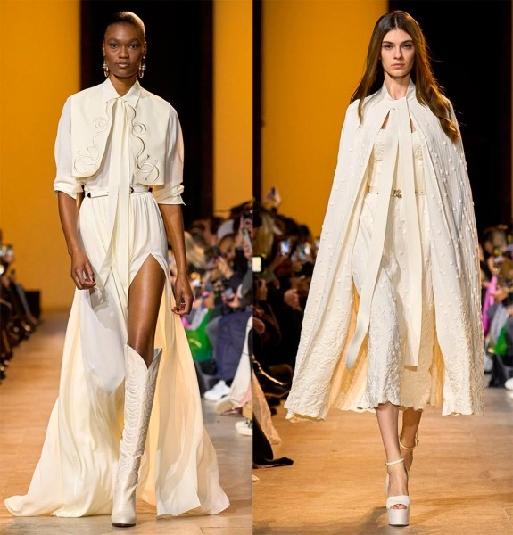 Красивые и модные образы в белом цвете оттенка Ivory