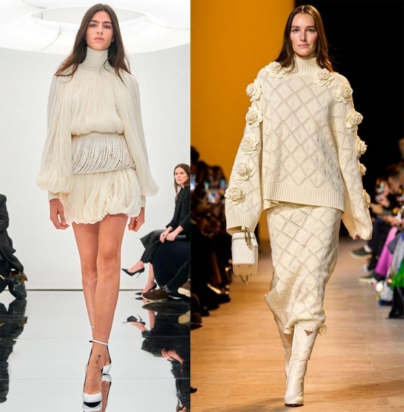 Красивые и модные образы в белом цвете оттенка Ivory