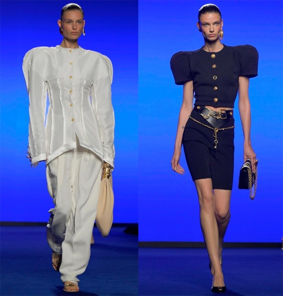 Тренд на образы с массивными плечами 2025