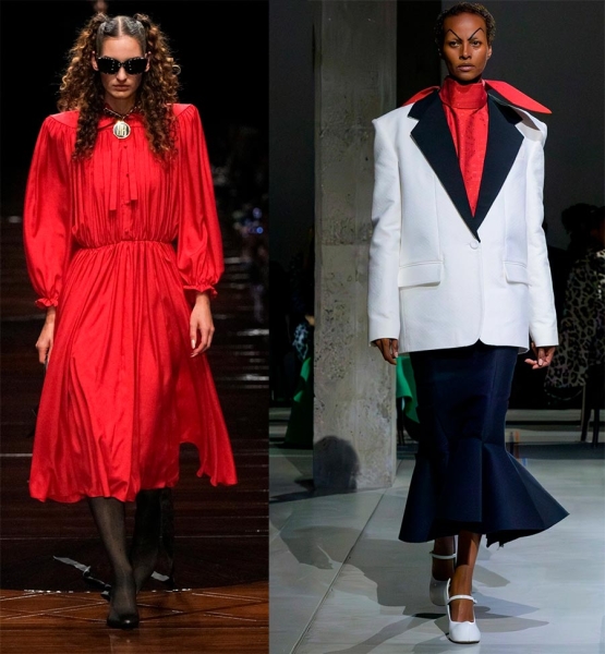 Тренд на образы с массивными плечами 2025