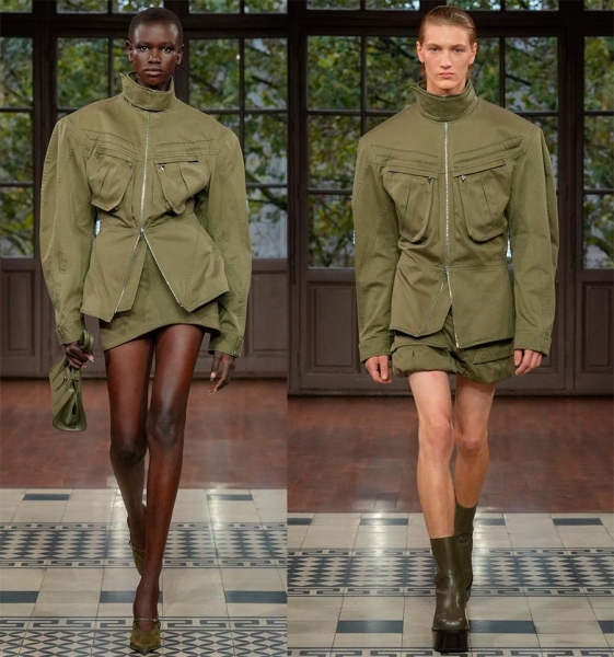 Тренд на образы с массивными плечами 2025