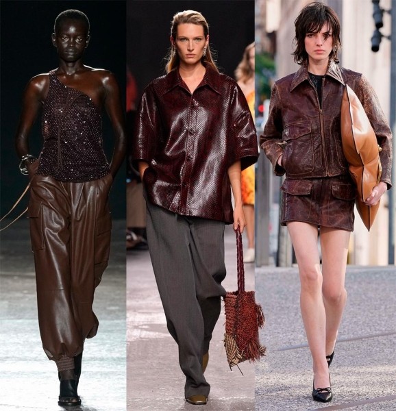 Коричневые оттенки одежды в тренде: женская мода 2025