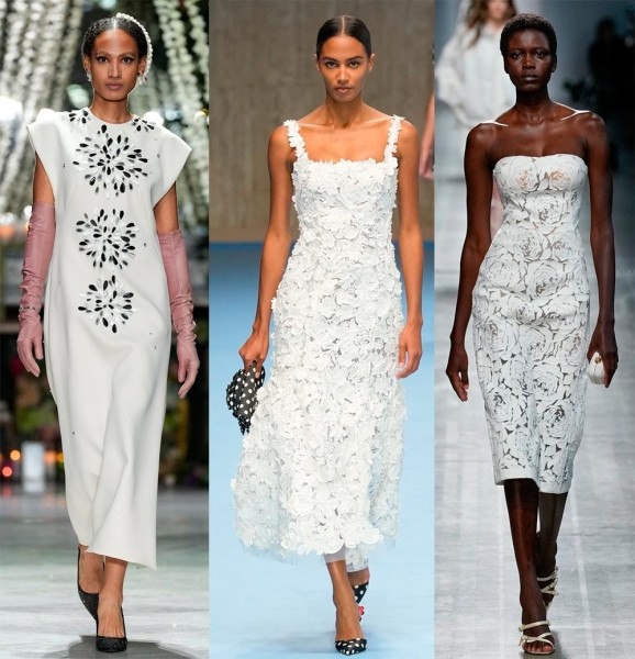 Модные белые платья: элегантные и нарядные модели