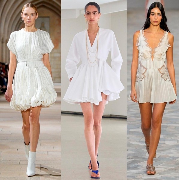 Модные белые платья: элегантные и нарядные модели