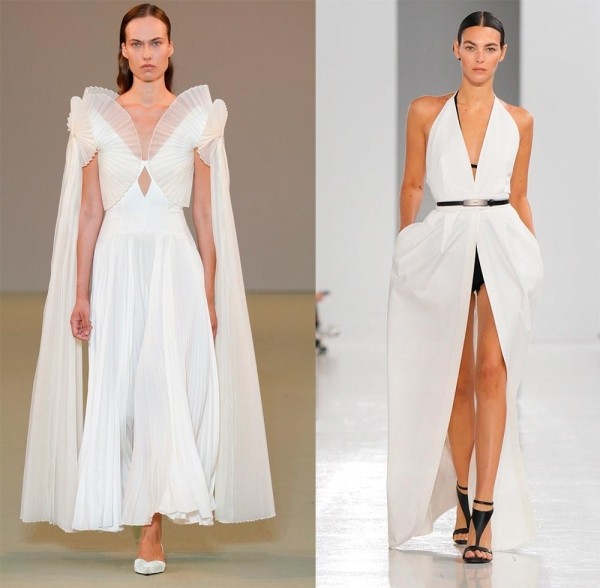 Модные белые платья: элегантные и нарядные модели